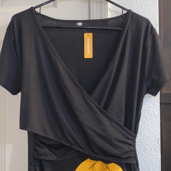 NWT Lil Pumpkin Womens Maternity Nursing Tops Short Sleeve Breastfeeding Shirts - Picture 3 of 4